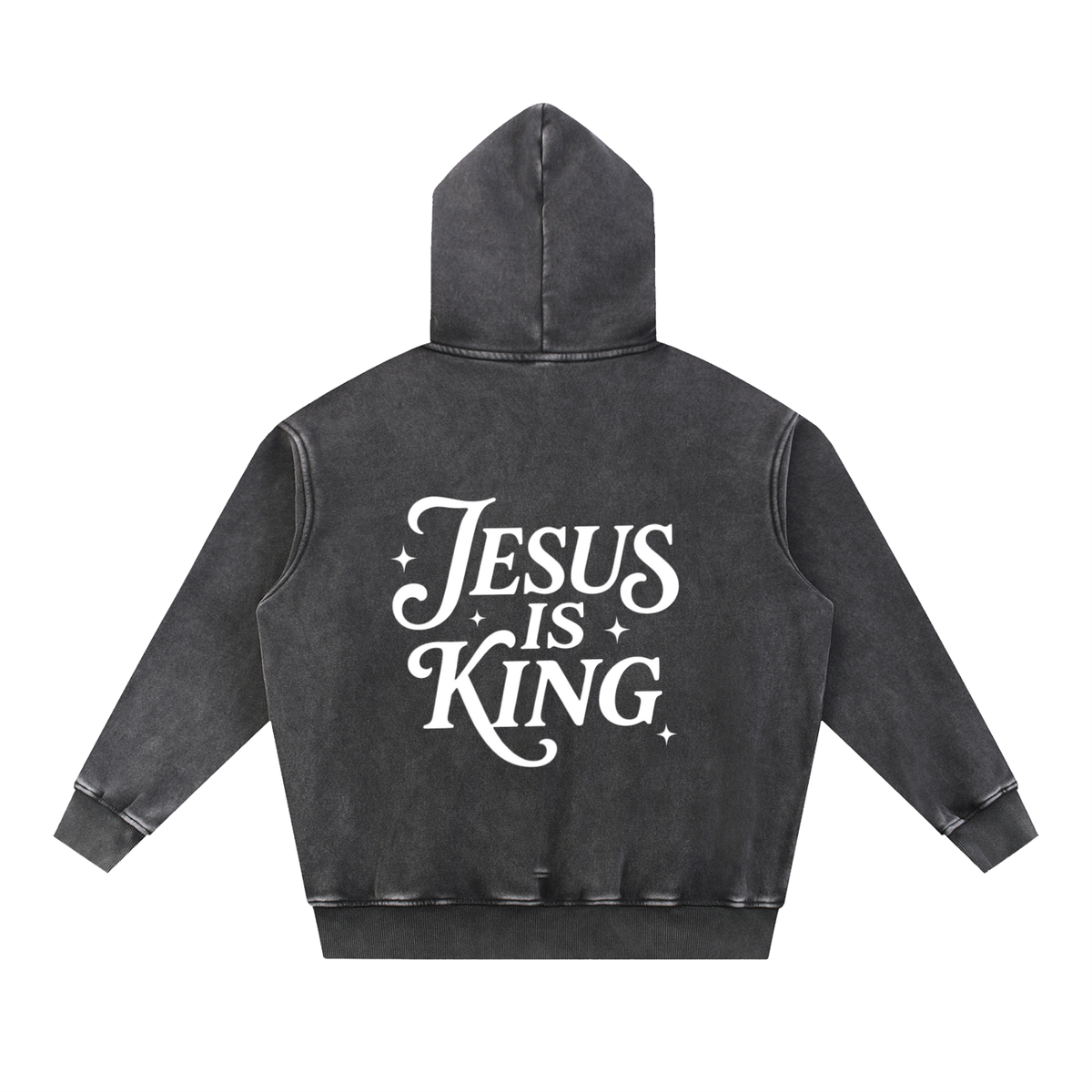 Snow Wash Fleece Oversize Hoodie