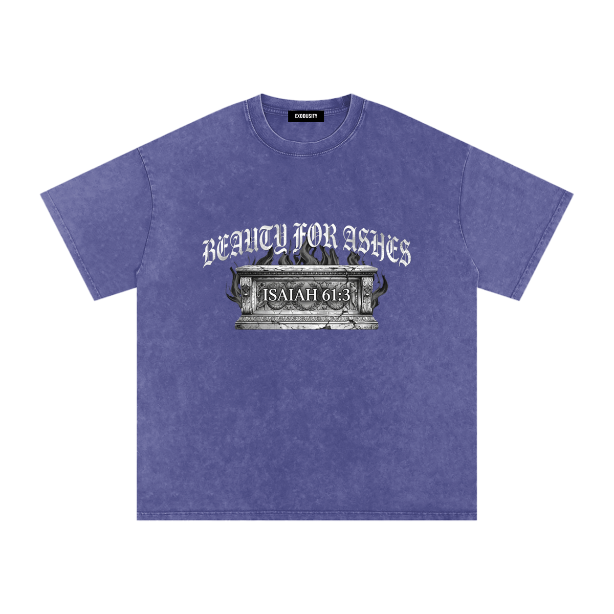 Snow Washed Oversized Cotton T-Shirt