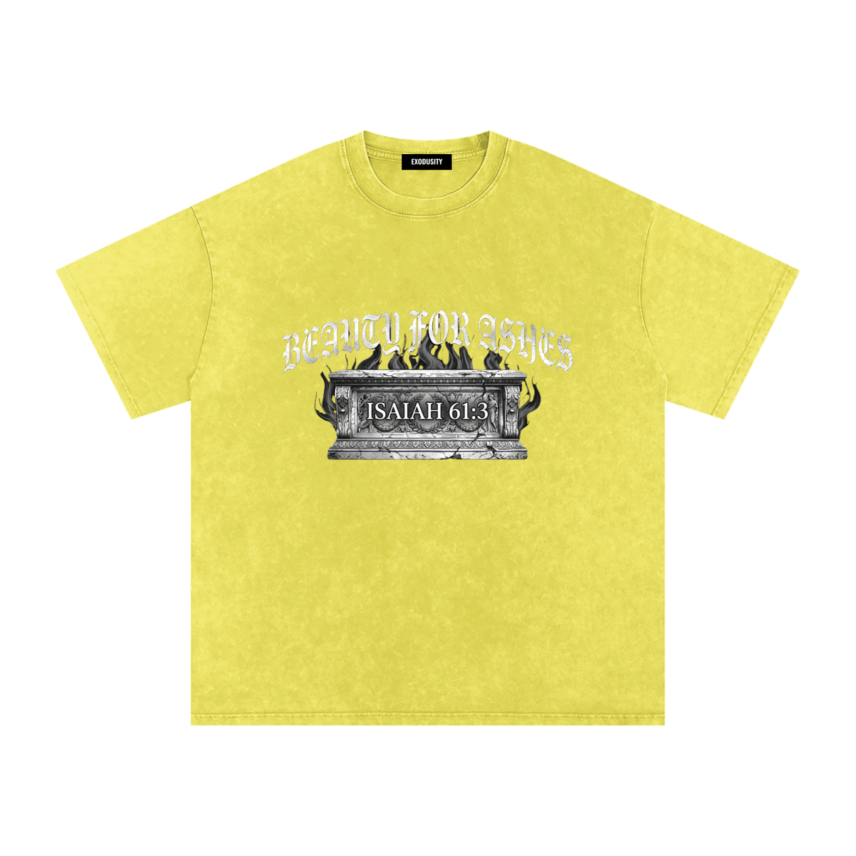 Snow Washed Oversized Cotton T-Shirt