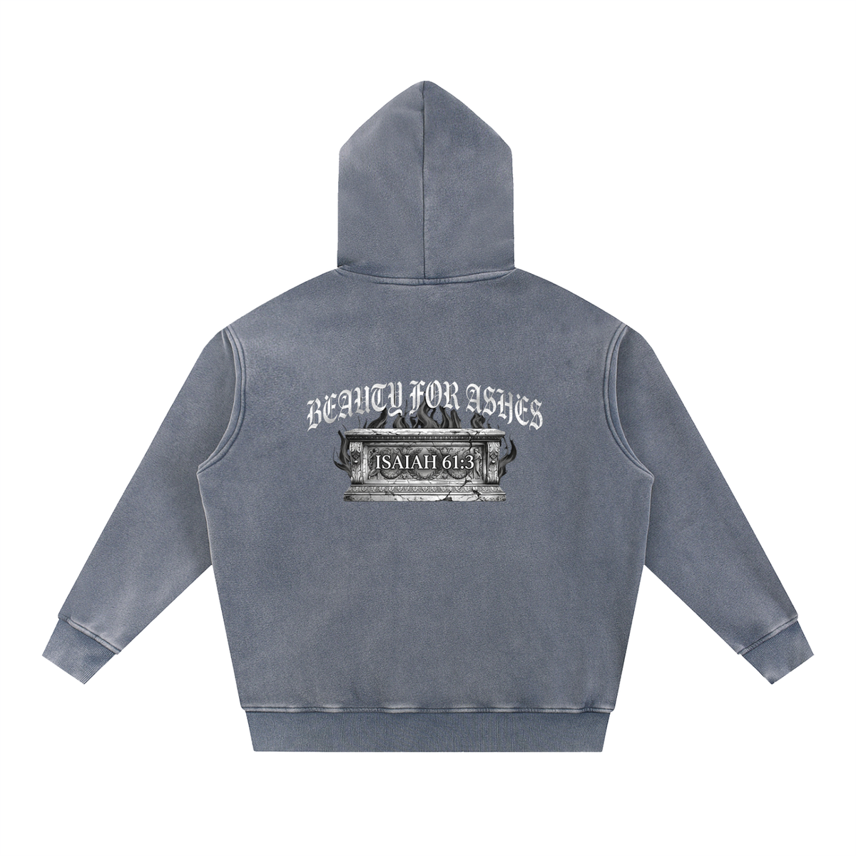 Snow Wash Oversized Fleece Hoodie | 355gsm Unisex Streetwear