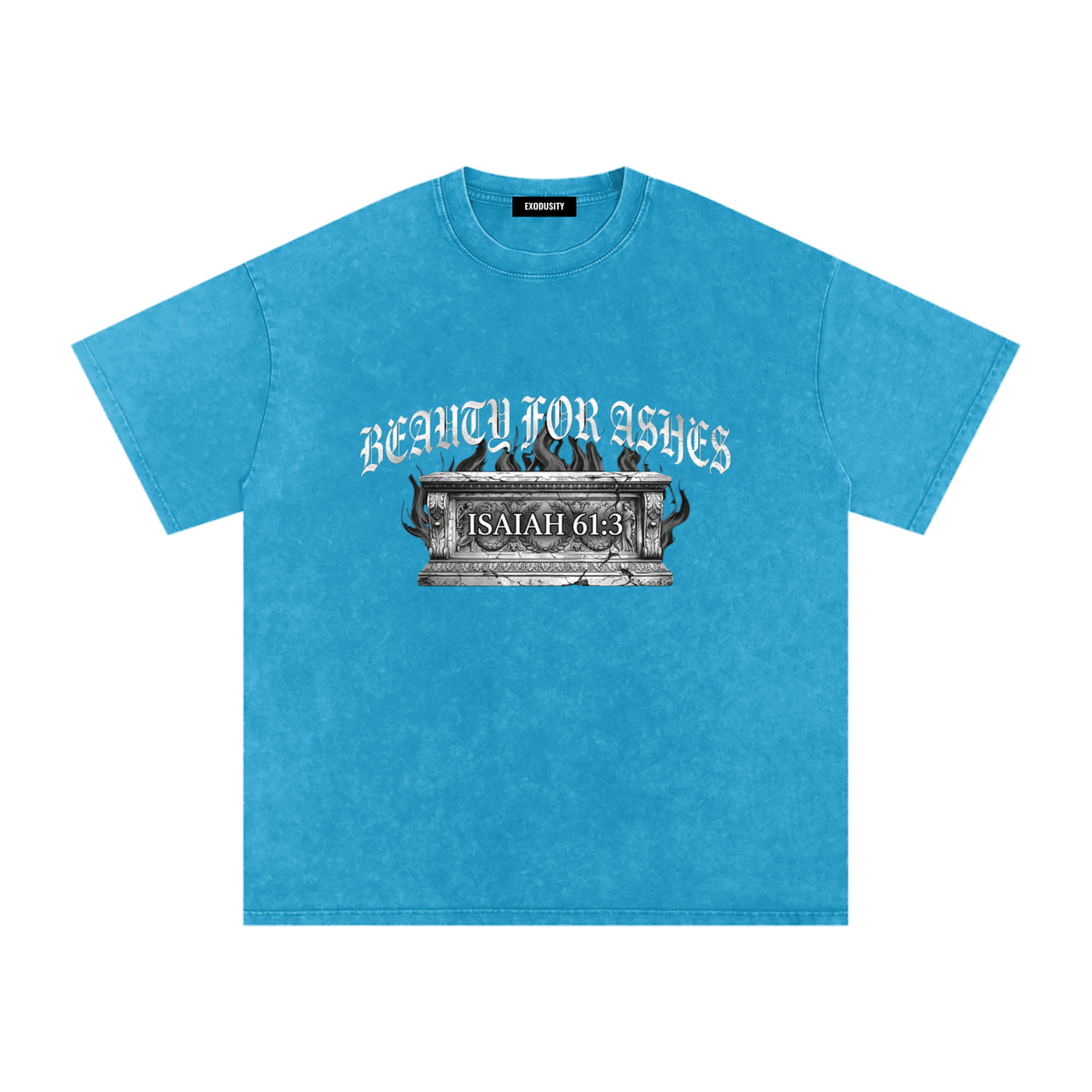 Snow Washed Oversized Cotton T-Shirt