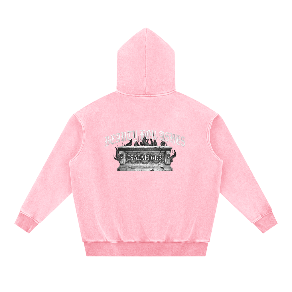 Snow Wash Oversized Fleece Hoodie | 355gsm Unisex Streetwear