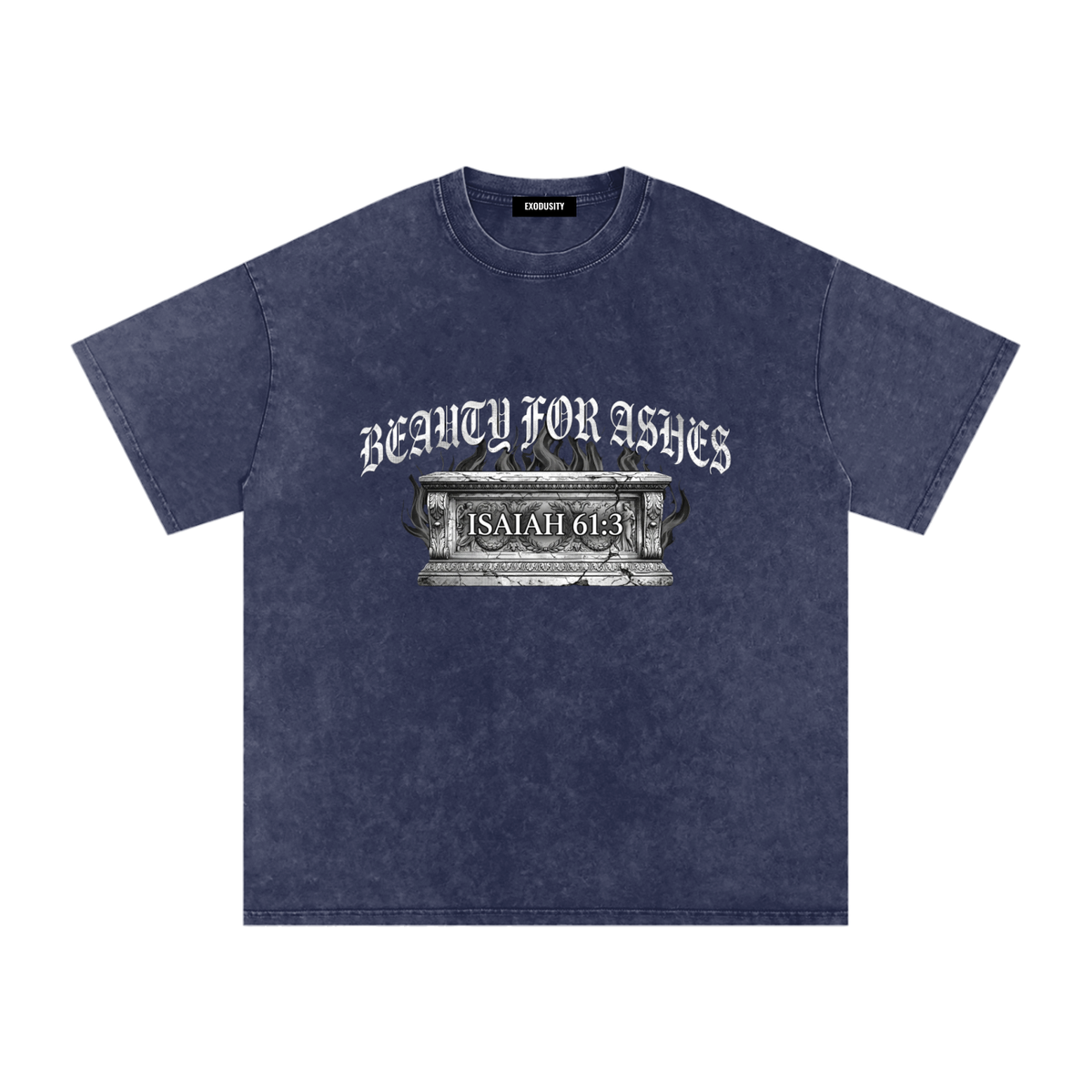Snow Washed Oversized Cotton T-Shirt