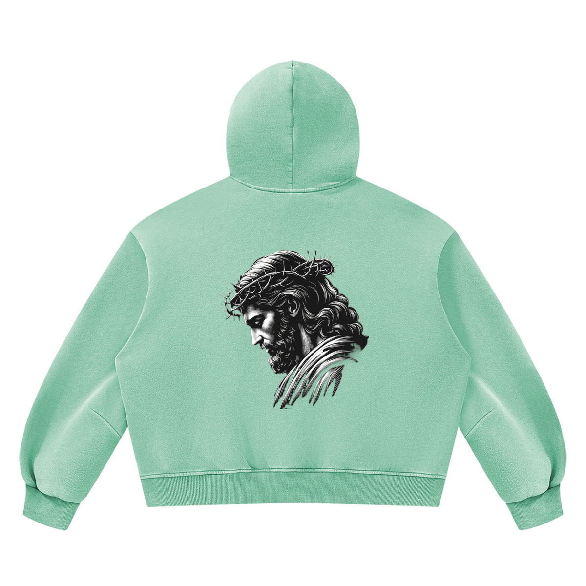 Unisex Vintage Wash Boxy Fleece Hoodie