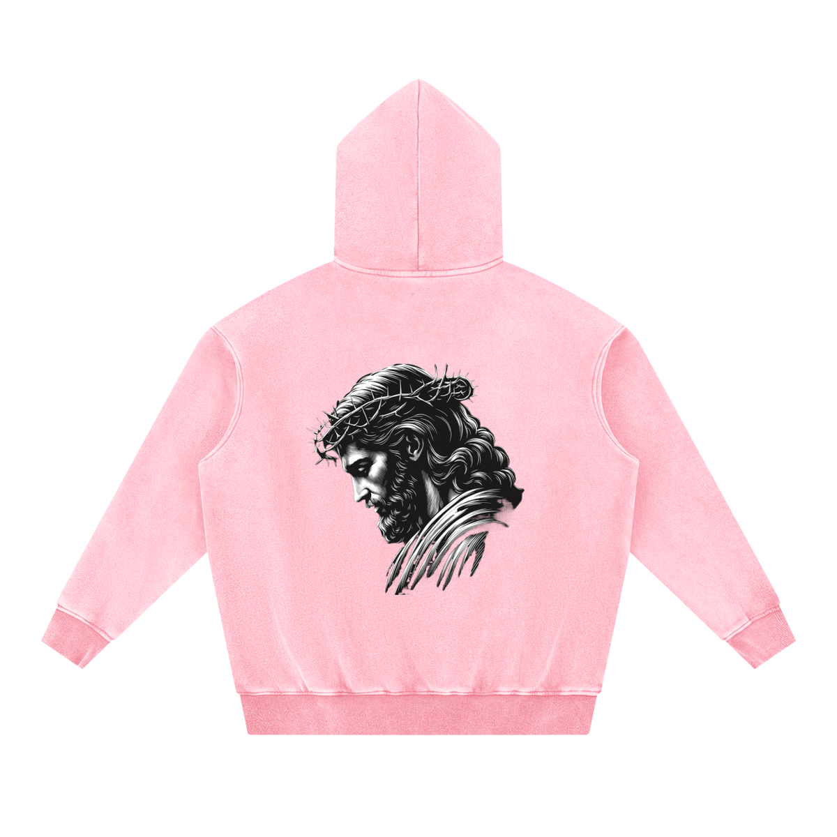 Snow Wash Fleece Oversize Hoodie