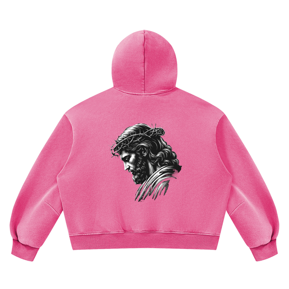 Unisex Vintage Wash Boxy Fleece Hoodie