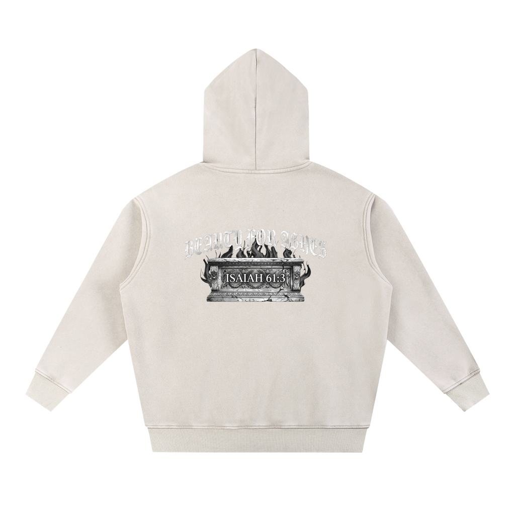 Snow Wash Oversized Fleece Hoodie | 355gsm Unisex Streetwear